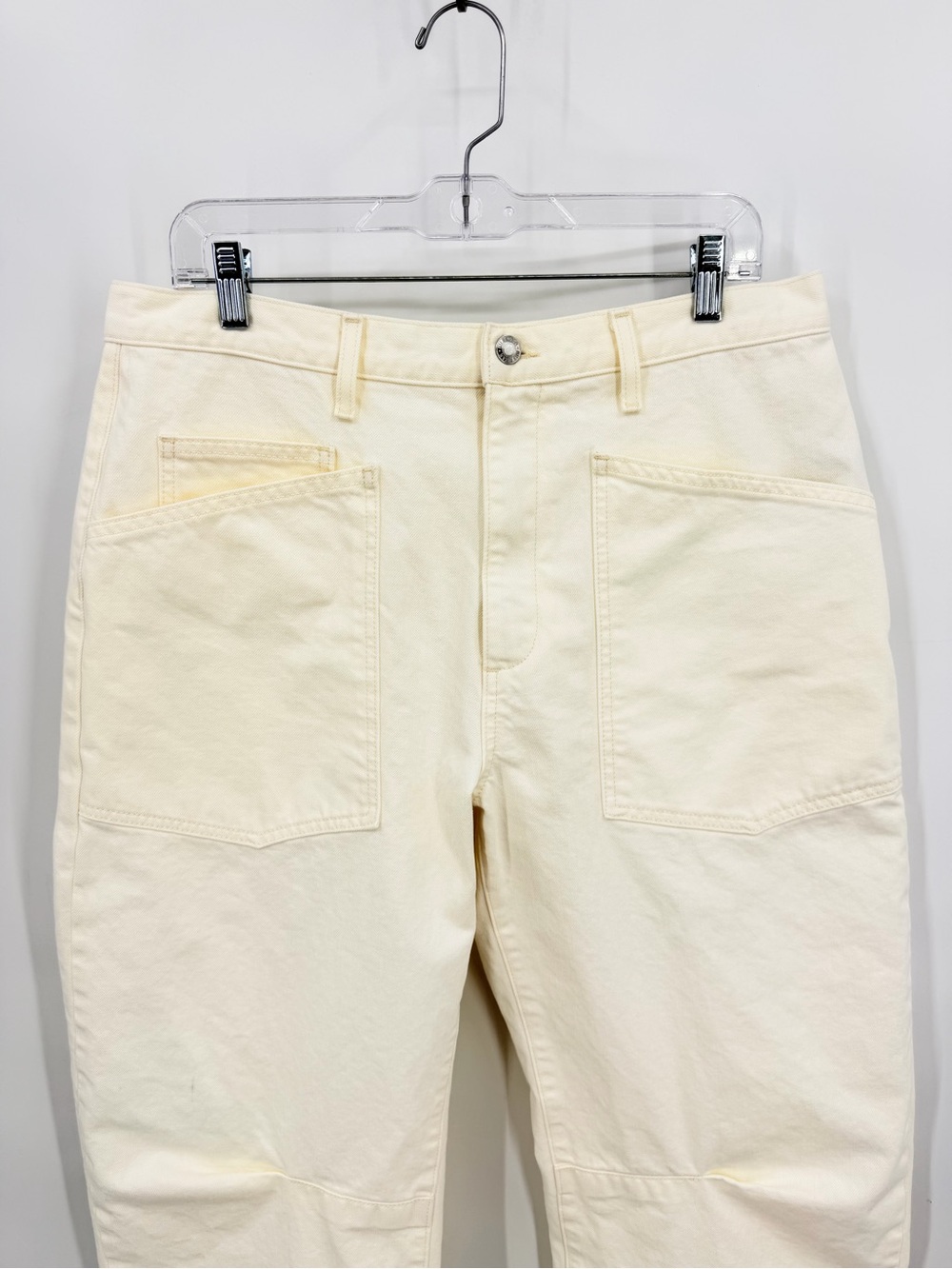 Nili Lotan Shon Jeans Cotton Cream Size 31 - Picture 5 of 14